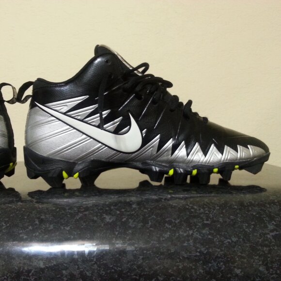 Nike Alpha Football Cleats Men;s 11 Black Silver 8787122-001 - Picture 7 of 15